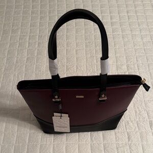 Lovevook Burgundy and Black Tote